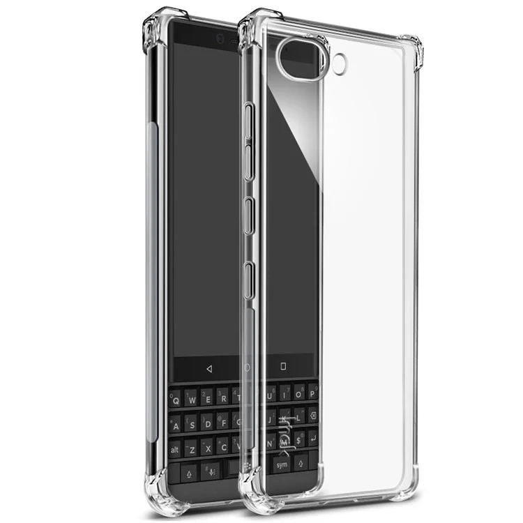 IMAK Skin Feel Anti-drop TPU Shell + Explosion-proof Screen Film for BlackBerry Key2 - Transparent