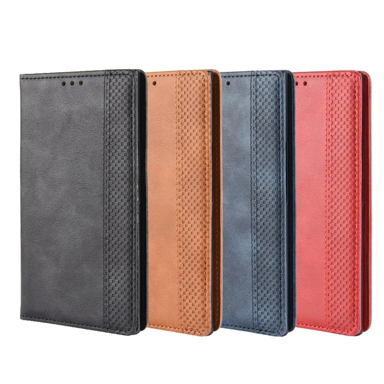 Vintage Style PU Leather Mobile Phone Case Accessory for BlackBerry Priv - Black