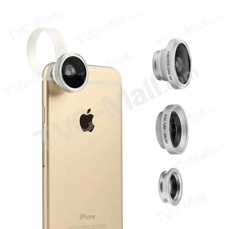 BASEUS Clip-on Fisheye + Wide Angle + Macro Lens for Apple Samsung Sony LG HTC etc Smartphones