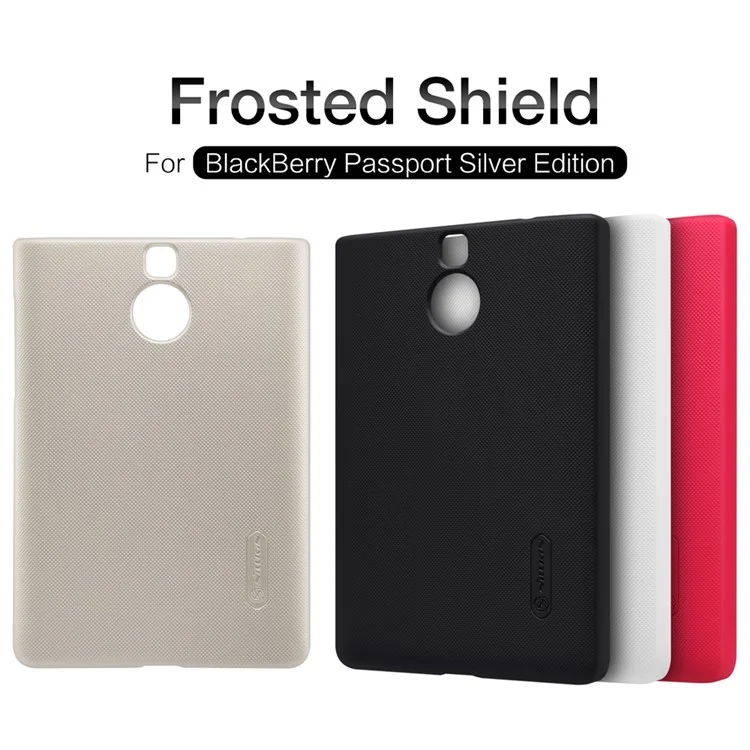 NILLKIN Super Frosted Shield PC Case for BlackBerry Passport Silver Edition + Screen Protector - Black