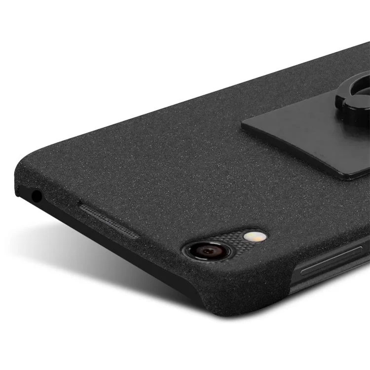 IMAK Matte Hard PC Case with Ring Kickstand for BlackBerry Neon - Black