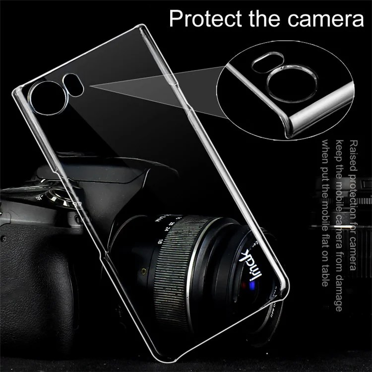 IMAK Crystal Clear Wear Resistant Hard Back Case for BlackBerry Keyone - Transparent
