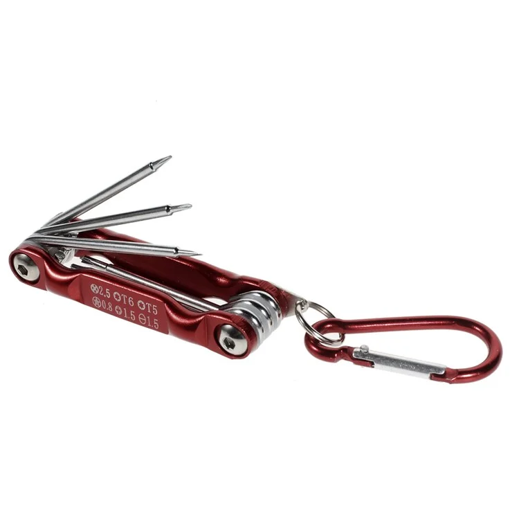 SUNSHINE Foldable 6 in 1 Magnetic Precision Screwdriver Tools Set for iPhone 6 5s 5 Samsung HTC Etc SD-8100