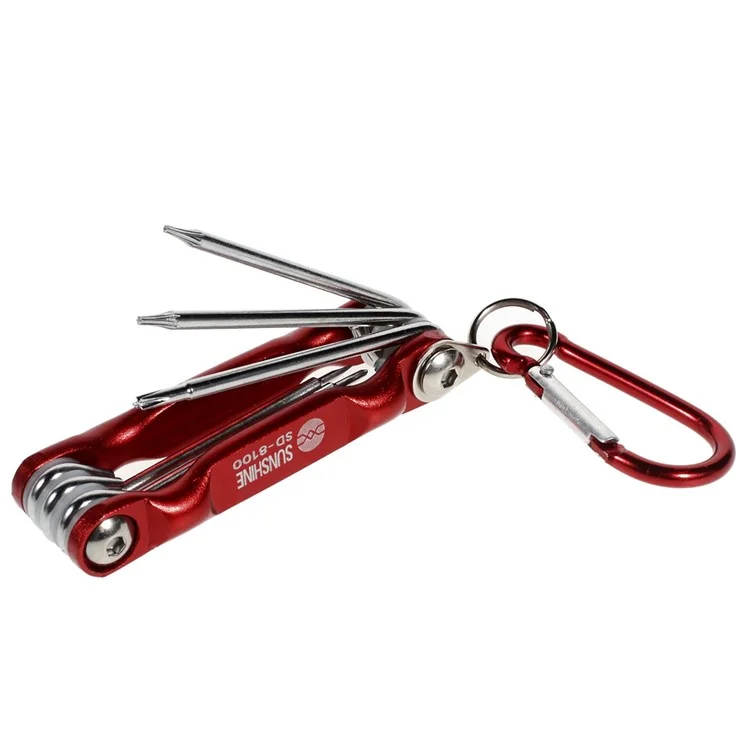 SUNSHINE Foldable 6 in 1 Magnetic Precision Screwdriver Tools Set for iPhone 6 5s 5 Samsung HTC Etc SD-8100