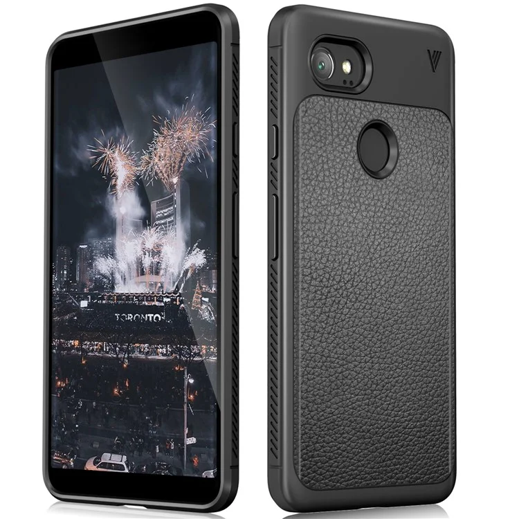 IVSO Gentry Series Leather Coated TPU Back Case for Google Pixel 2 XL - Black
