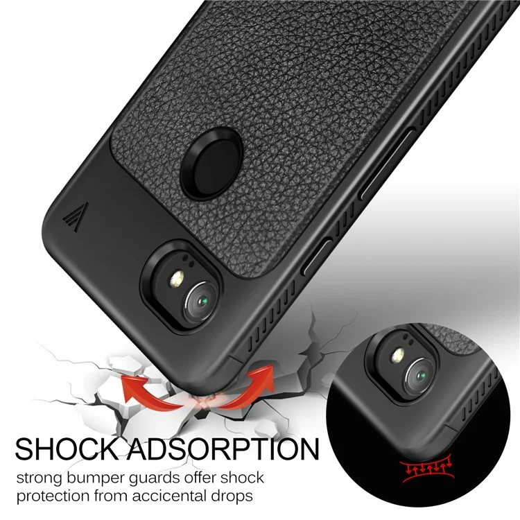 IVSO Gentry Series Leather Coated TPU Back Case for Google Pixel 2 XL - Black