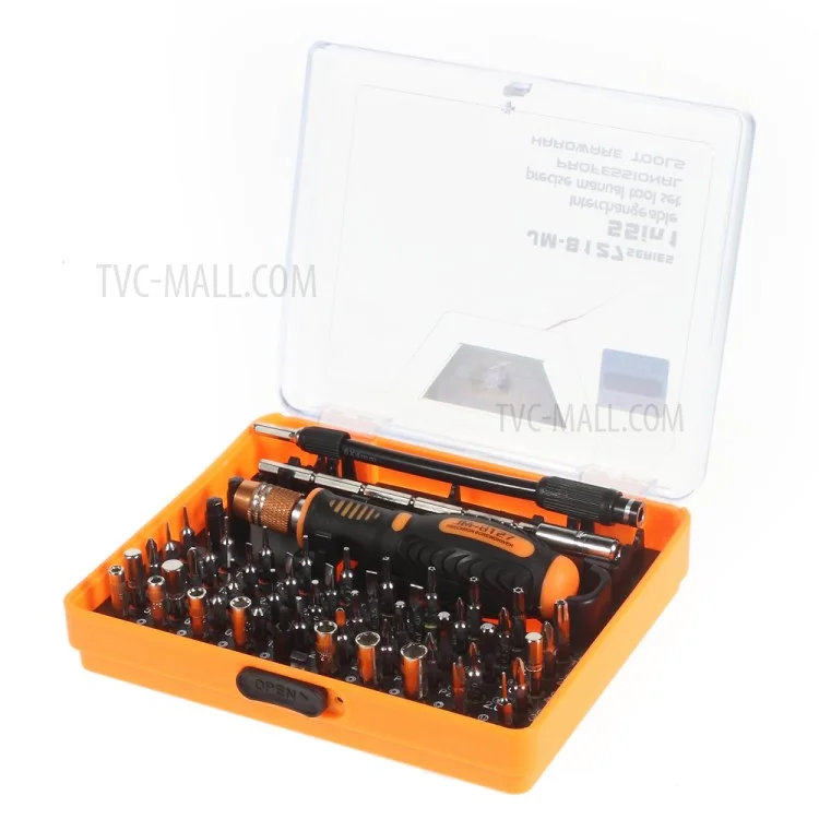 JAKEMY JM-8127 Austauschbarer Magnetischer 54-in-1-Präzisionsschraubendreher-Set-Reparaturwerkzeuge Für Smartphone-PC