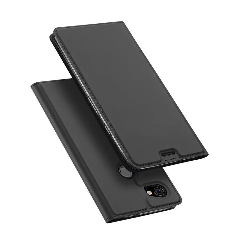 DUX DUCIS Skin Pro Series Card Slot Stand Leather Casing for Google Pixel 2 XL - Grey