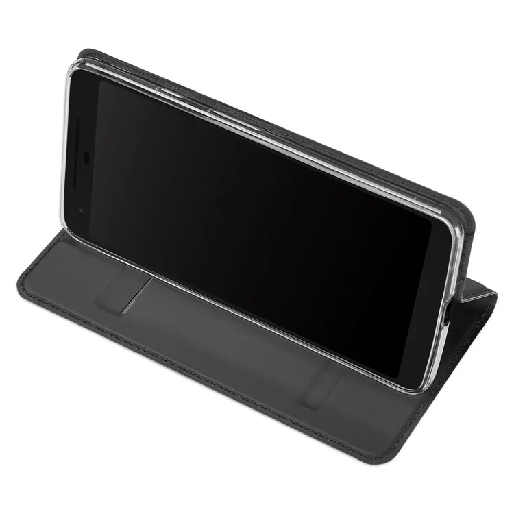 DUX DUCIS Skin Pro Series Card Slot Stand Leather Casing for Google Pixel 2 XL - Grey