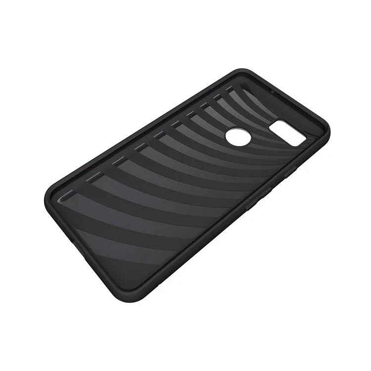 Brushed PC + TPU Hybrid Kickstand Case with Card Slot for Google Pixel 2 XL - Black
