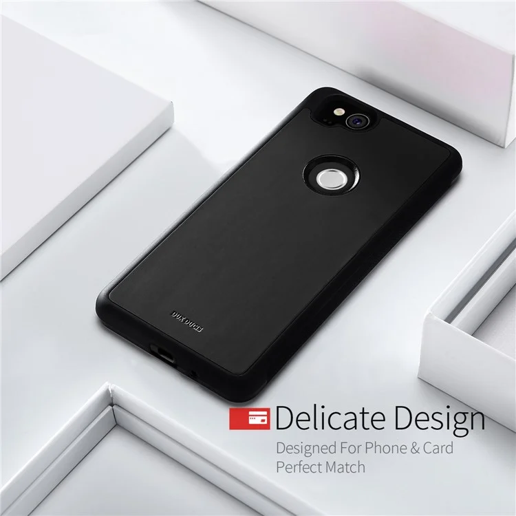 DUX DUCIS Pocard Series PU Leather Skin TPU Case for Google Pixel 2 - Black