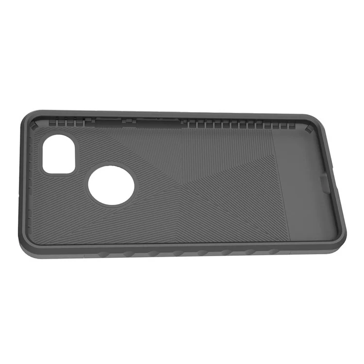 Carbon Fiber Texture PC + TPU Hybrid Cell Phone Cover for Google Pixel 2 XL - Black