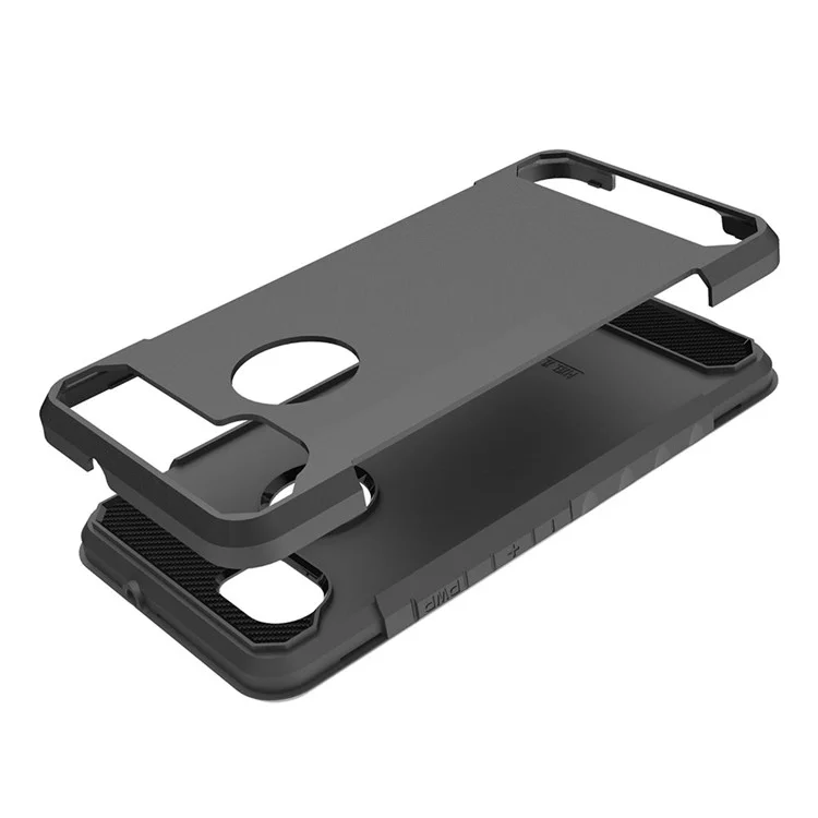 Carbon Fiber Texture PC + TPU Hybrid Cell Phone Cover for Google Pixel 2 XL - Black