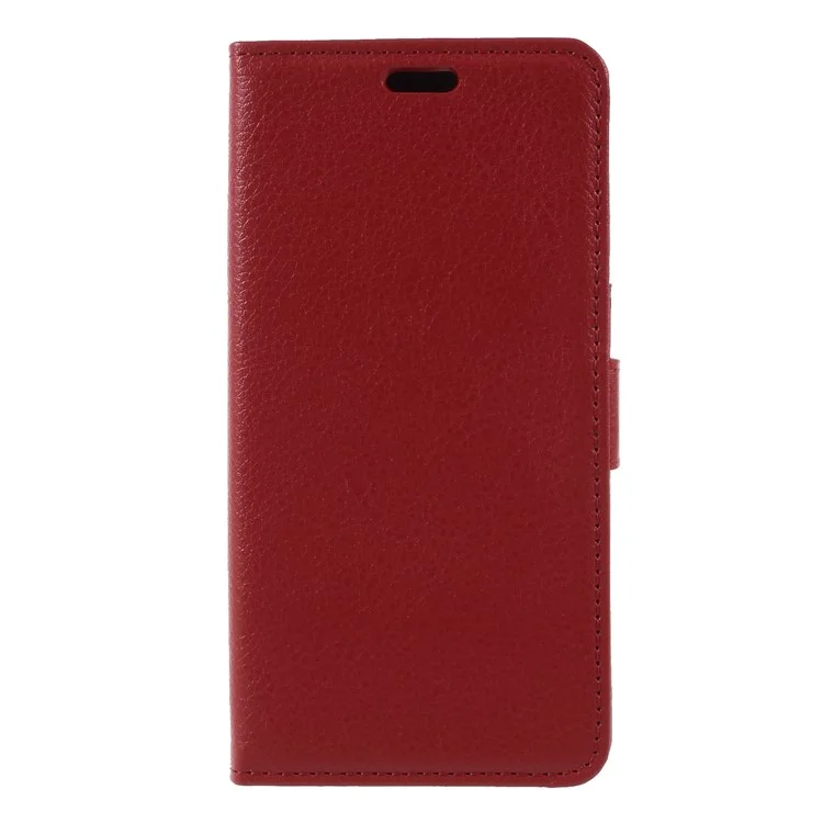 Litchi Texture Wallet Stand Magnetic Leather Mobile Phone Case for Google Pixel 3 - Red