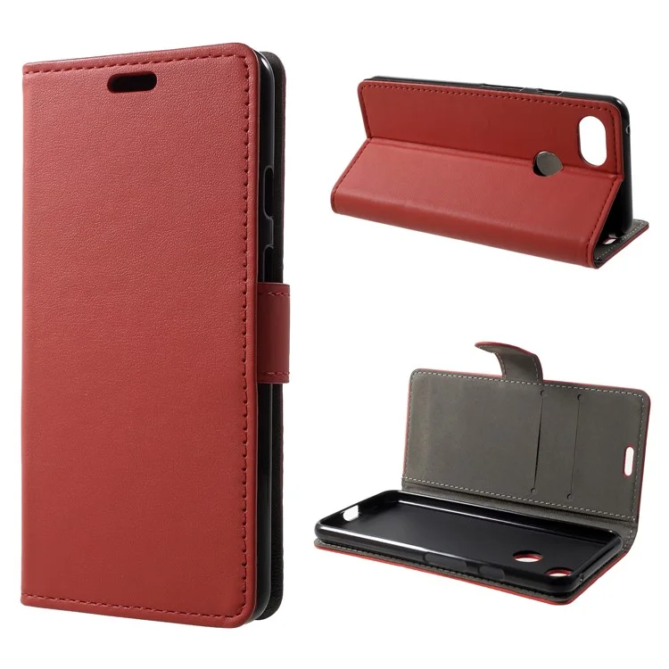 Wallet Leather Stand Case for Google Pixel 3 - Red