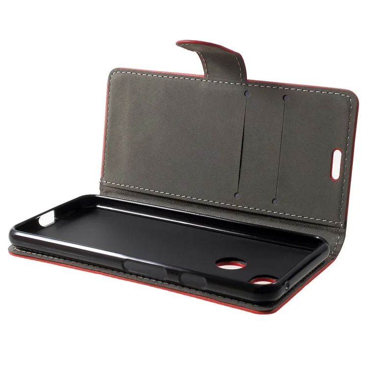 Wallet Leather Stand Case for Google Pixel 3 - Red