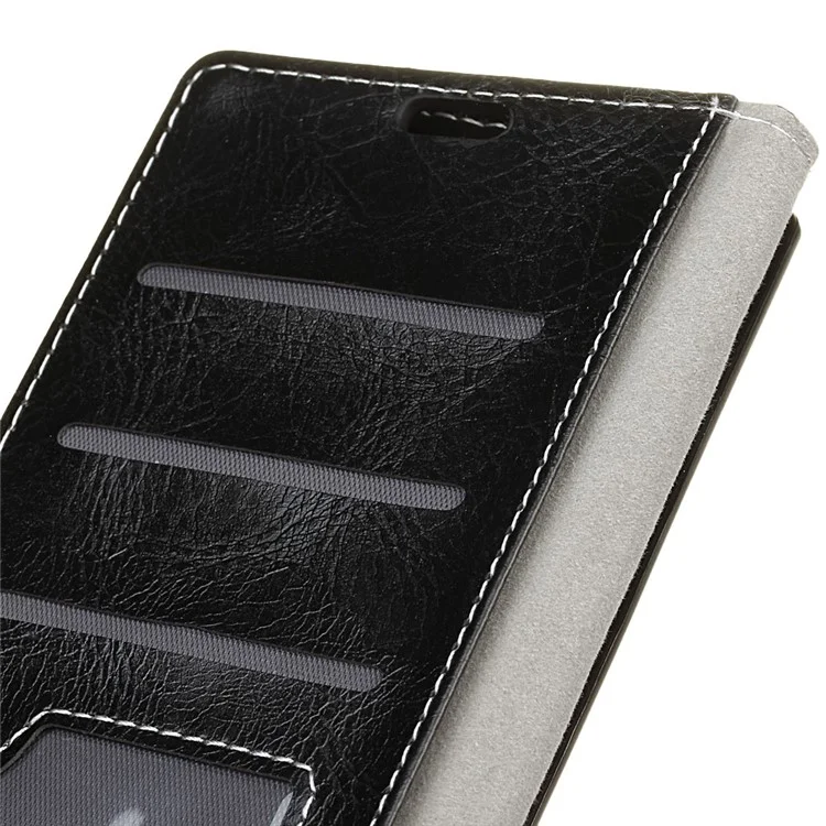 For Google Pixel 3 Vintage Crazy Horse Wallet Leather Phone Case - Black