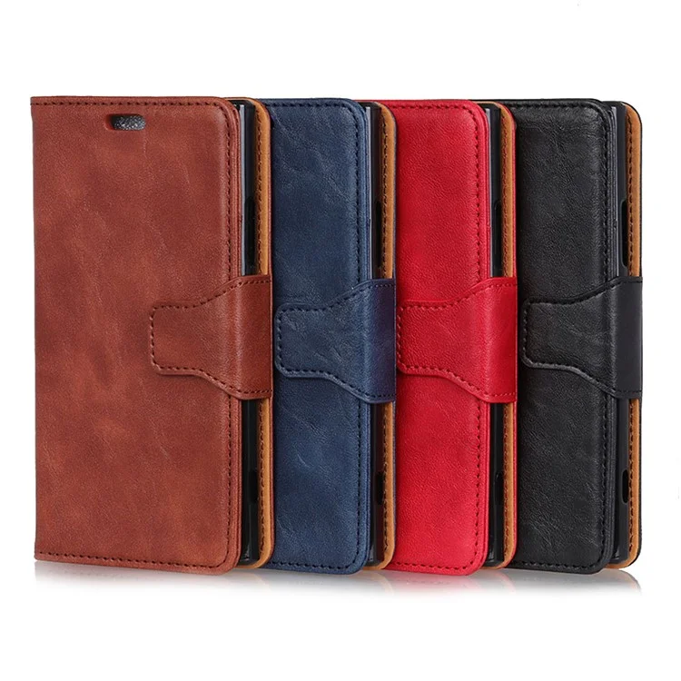 Crazy Horse Texture Split Leather Wallet Stand Phone Case for Google Pixel 3 - Black