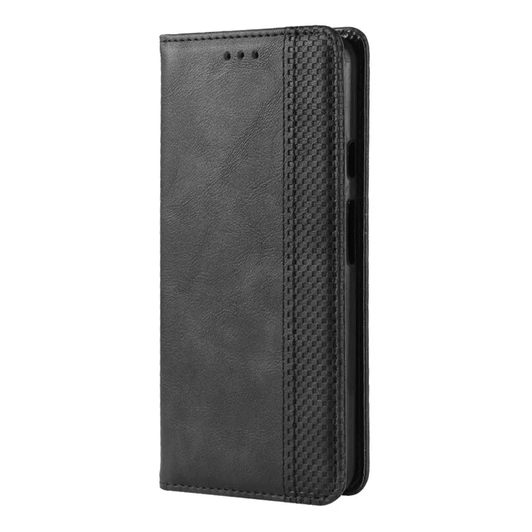 Cassa Del Telefono Cellulare In Pelle PU Auto-assorbito In Pelle Vintage Per Google Pixel 3A - Nero