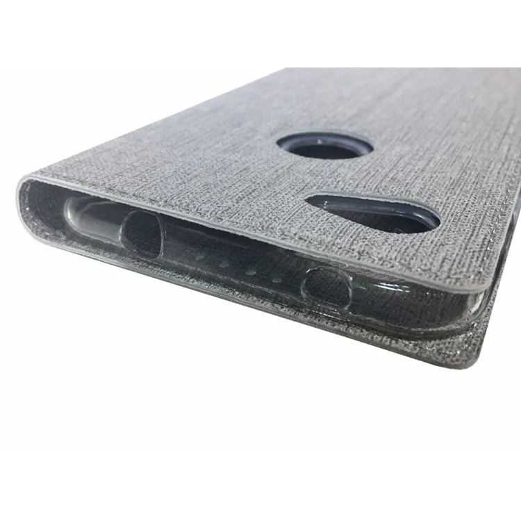 VILI DMX Cross Texture Leather Stand Case with Card Slot for Google Pixel 3a XL - Grey
