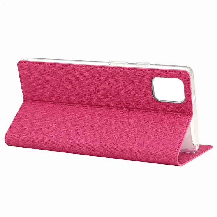 VILI DMX Cross Texture Stand Leather Card Holder Cell Phone Case per Google Pixel 4 - Rosa