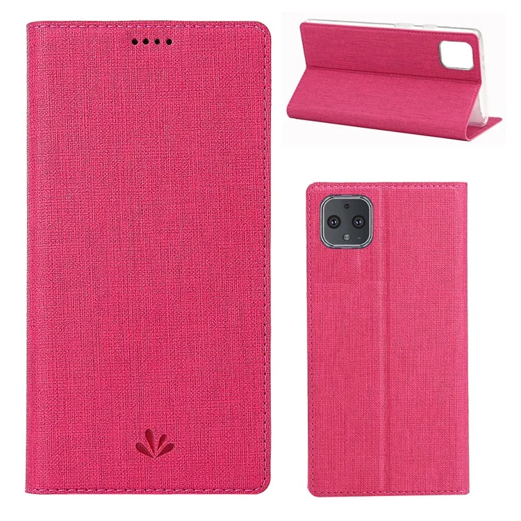 VILI DMX Cross Texture Standeur Cardre Cardre Coire de Phote de Phone Protective Pour Google Pixel 4 XL - Rose