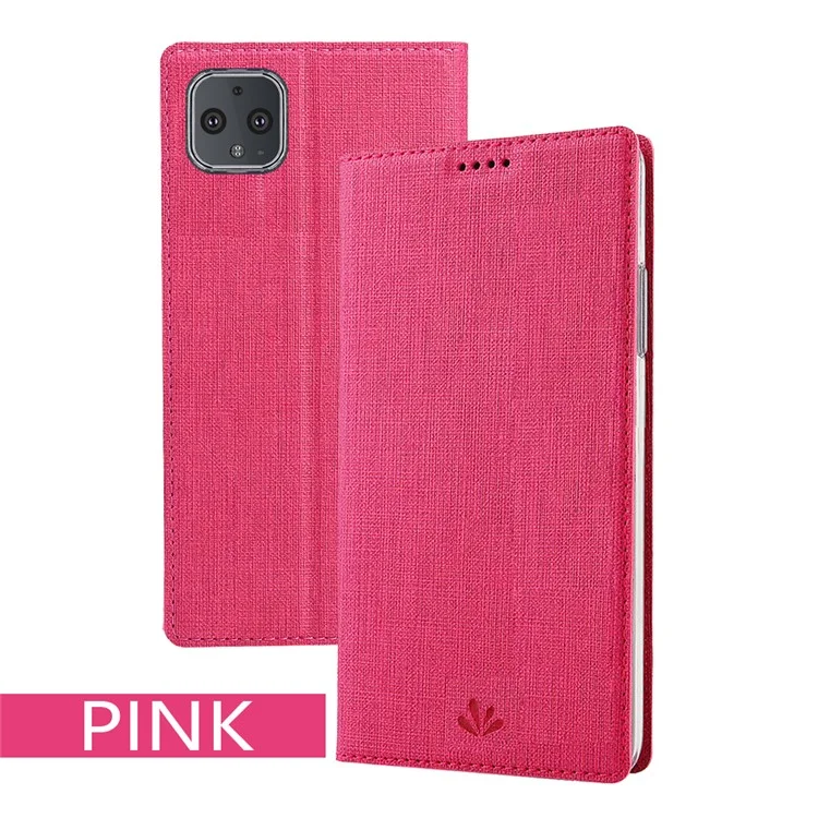 VILI DMX Cross Texture Standeur Cardre Cardre Coire de Phote de Phone Protective Pour Google Pixel 4 XL - Rose