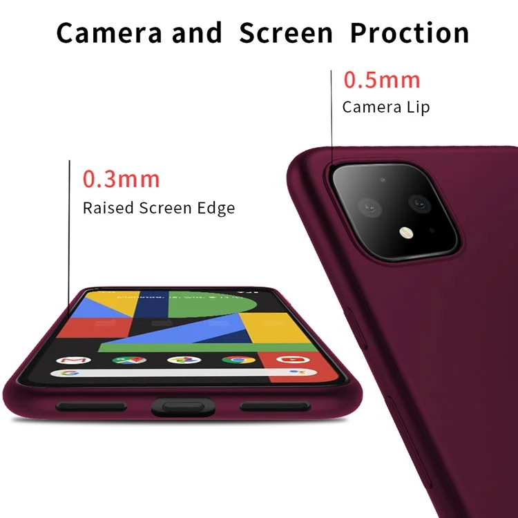 Serie di Guardian a Livello x Ultra Slim TPU Case Shell Per Google Pixel 4 - Vino Rosso