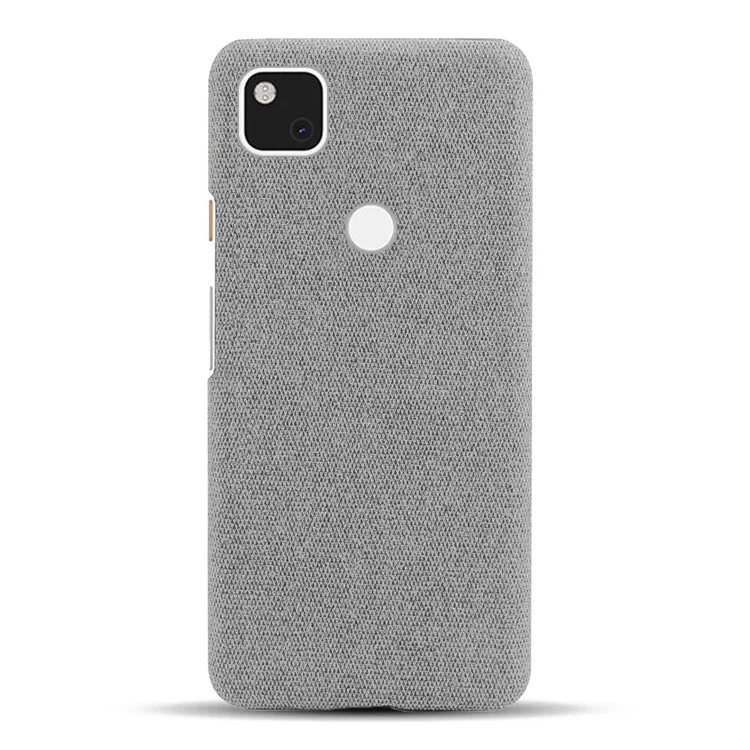 KSQ pour Google Pixel 4a Soft Cloth Coated Hard PC Shockproof Protective Cover - Light Grey