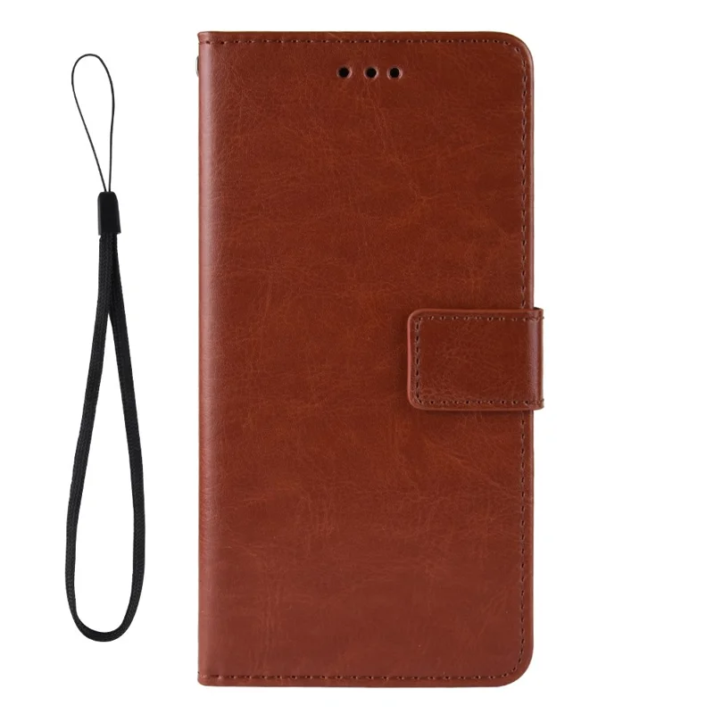 Crazy Horse Skin PU Leather Wallet Mobile Phone Shell for Google Pixel 4a 4G - Brown