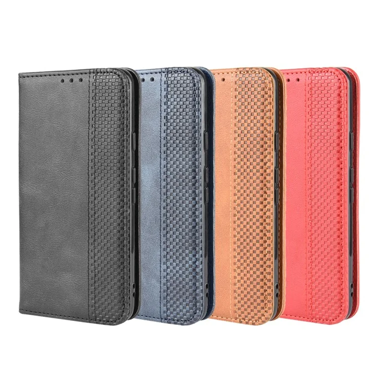Retro Magnetic Leather with Wallet Phone Cover for Google Pixel 4a 4G - Black