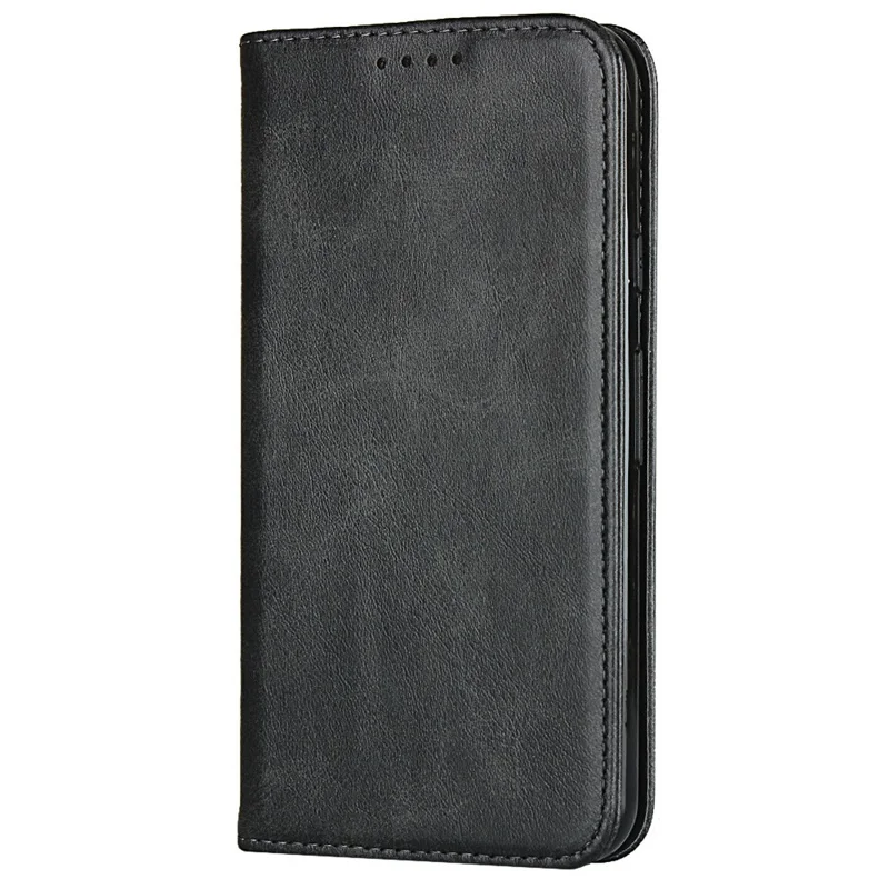 Auto-Absorbed Magnetic Leather Stand Case for Google Pixel 4a 4G Textured PU Leather Phone Accessory - Black