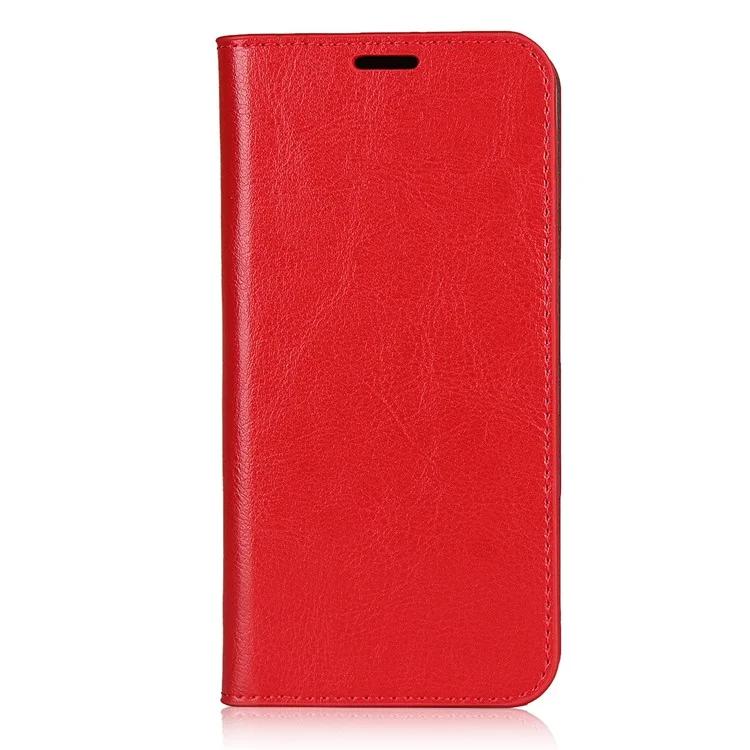 Crazy Horse Skin Genuine Leather Shell for Google Pixel 4a 4G - Red