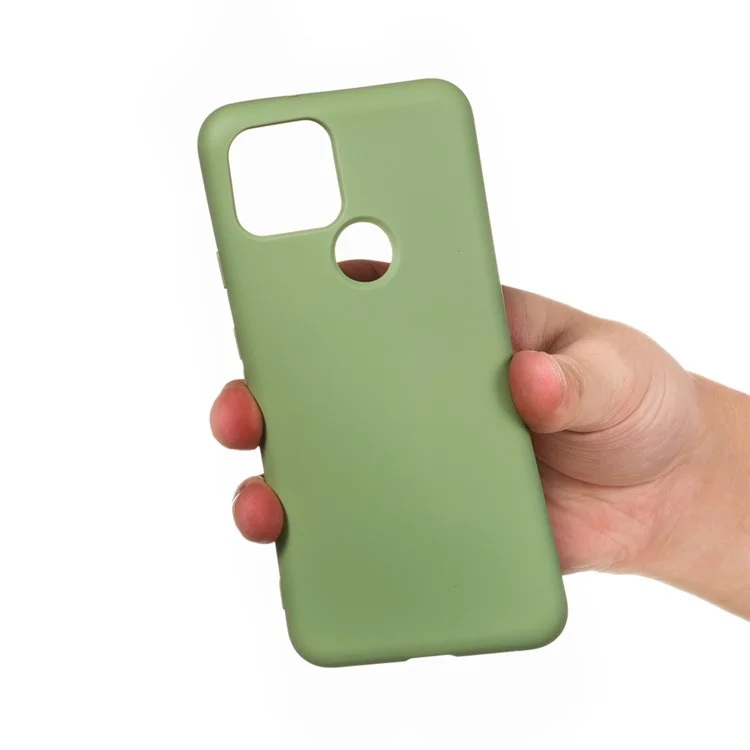 For Google Pixel 4a 5G/Pixel 5XL Shockproof Anti-scratch Anti-dust Liquid Silicone Phone Cover Phone Case - Green