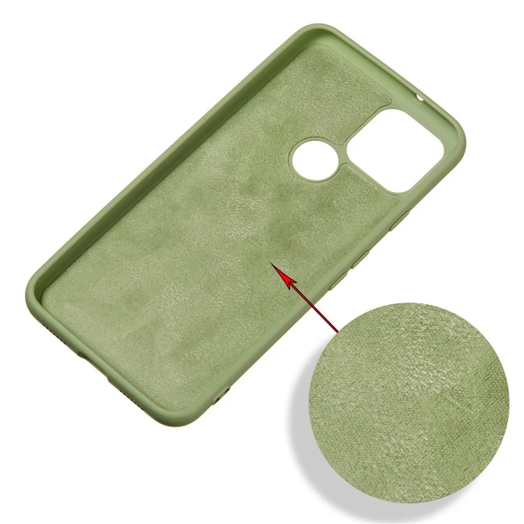 For Google Pixel 4a 5G/Pixel 5XL Shockproof Anti-scratch Anti-dust Liquid Silicone Phone Cover Phone Case - Green