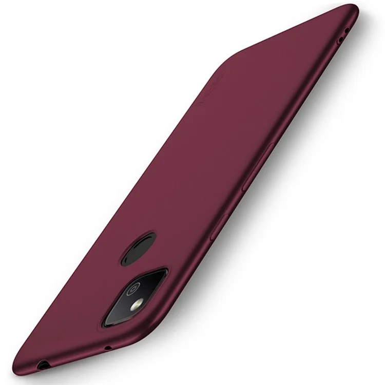 Couverture de Téléphone Souple TPU TPU de la Série de Gardiens de Niveau x Pour Google Pixel 4a - Vin Rouge