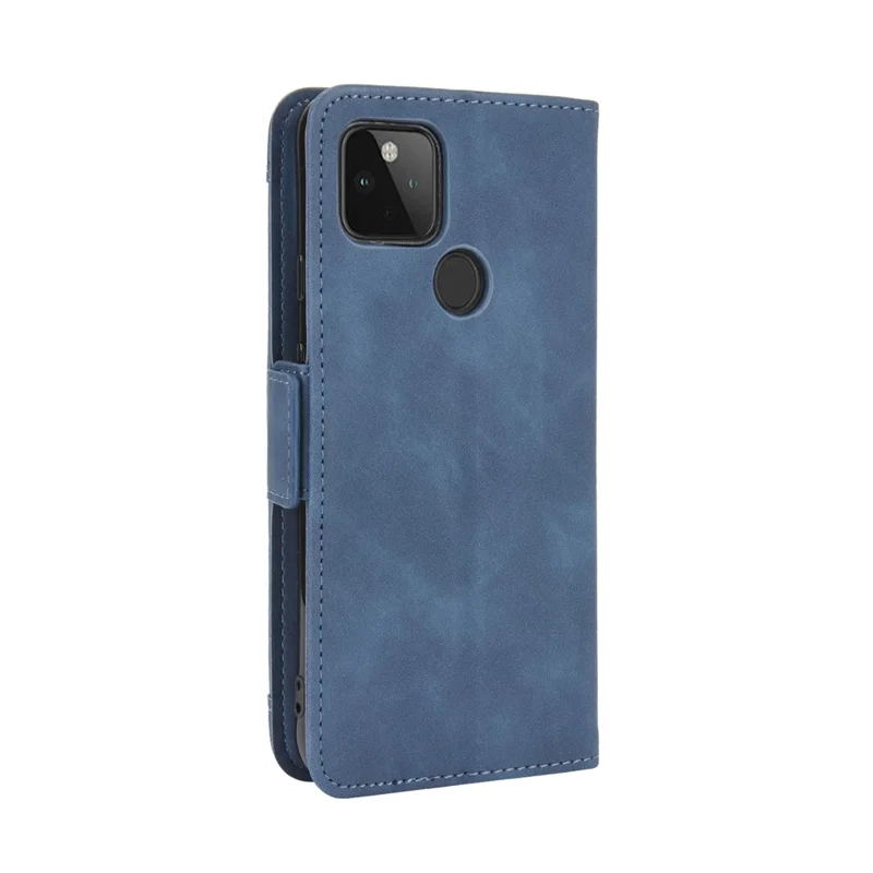 Étui en cuir à plusieurs fentes Wallet Stand Protector pour Google Pixel 4a 5G - Bleu