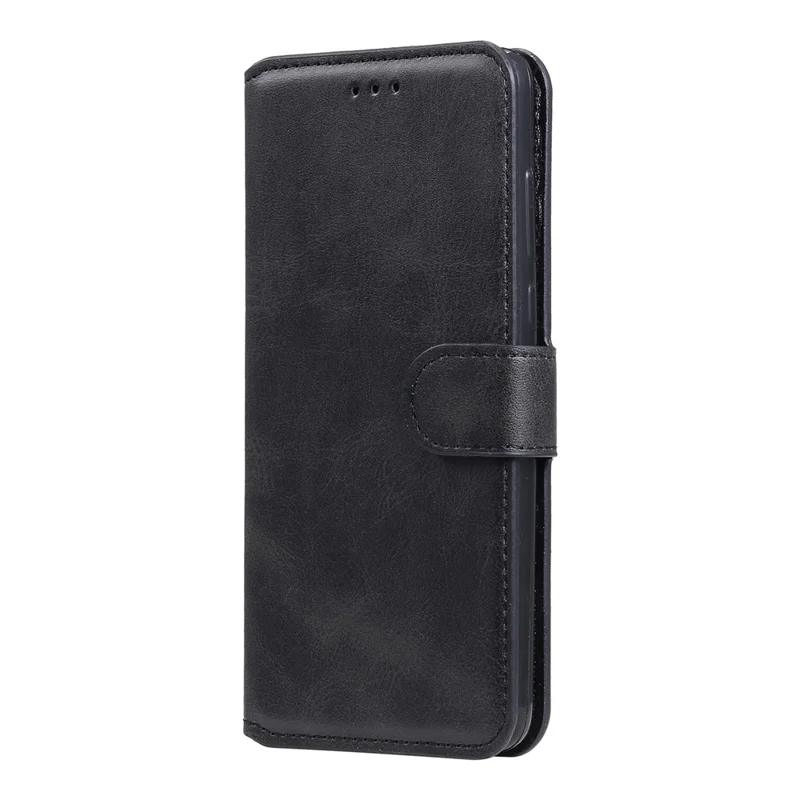 Classic Style Wallet Stand Flip Leather Phone Case for Google Pixel 5 - Black