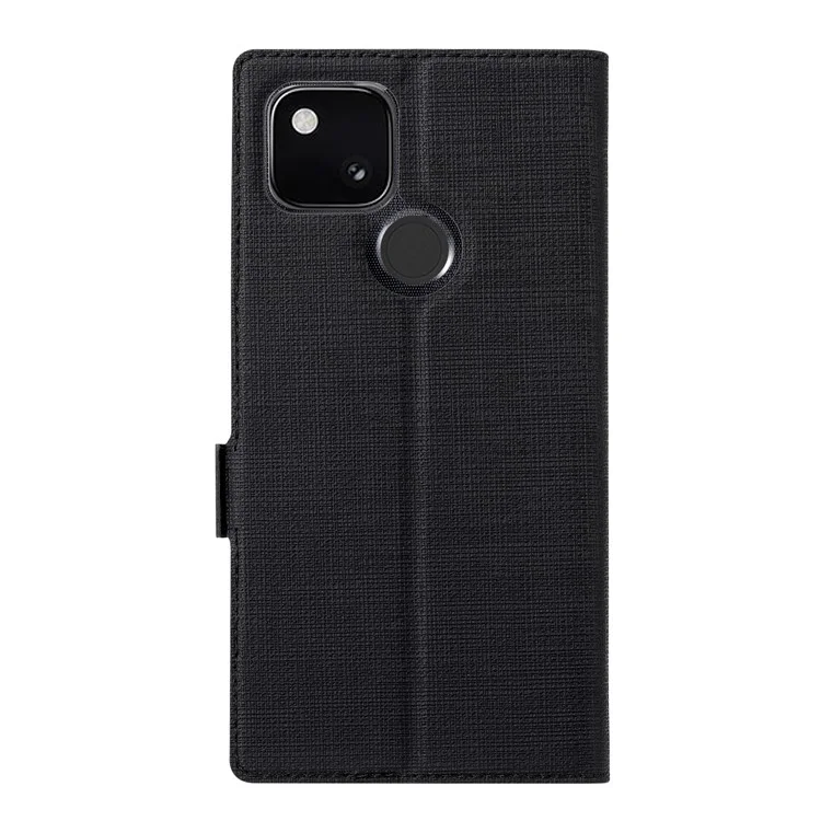 Vili K Series Cross Texture Cuero Phone Willet Funchue Para Google Pixel 4a 5G - Negro