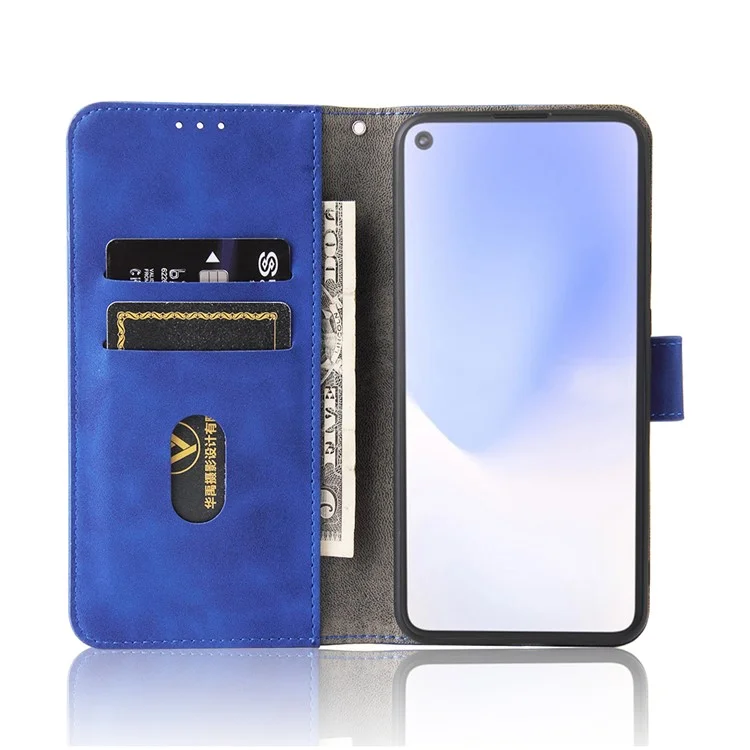 Guscio Protettivo in Pelle di Folio Tocco Della Pelle Per Google Pixel 5a 5G Wallet Copertura - Blu