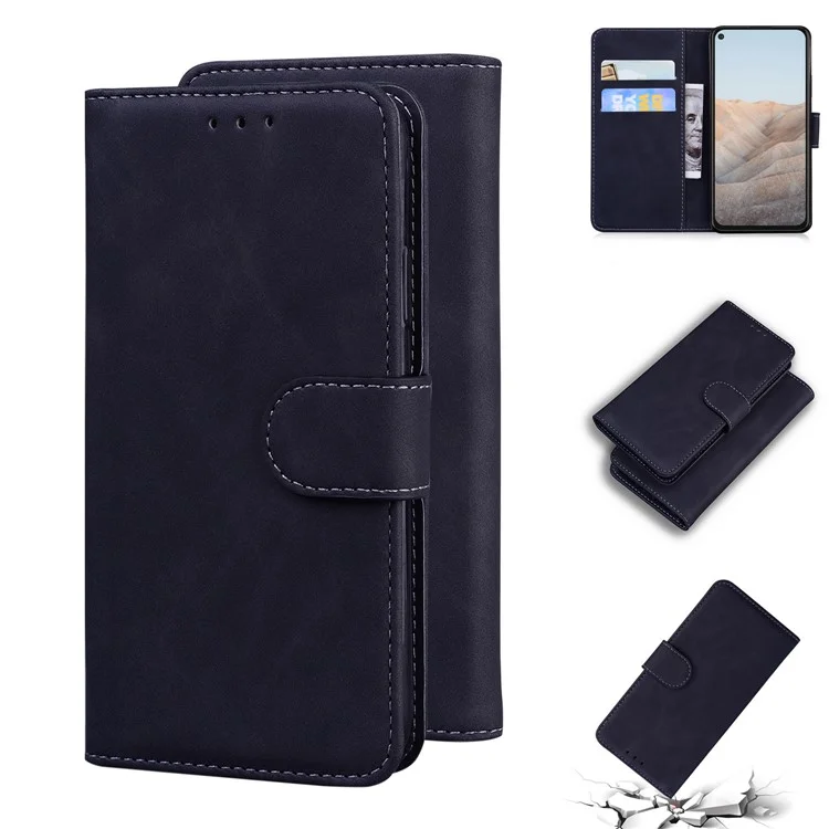 Flip in Pelle Custodia Per Protezione Completa Con Portafoglio Per Google Pixel 5a 5G - Nero