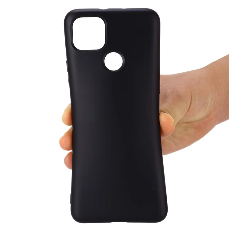 Coloration Solide Bien Protégée Liquide De Téléphone En Silicone De Protection De Téléphone Avec Bracelet Pour Google Pixel 5A 5G - Noir