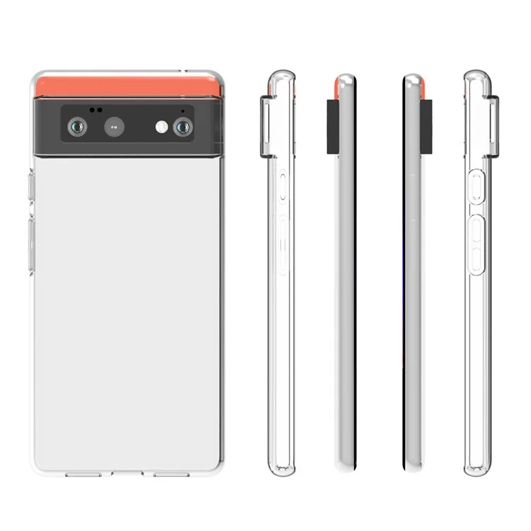 10Pcs/Pack Clear TPU Case with Non-slip Inner for Google Pixel 6 Cover
