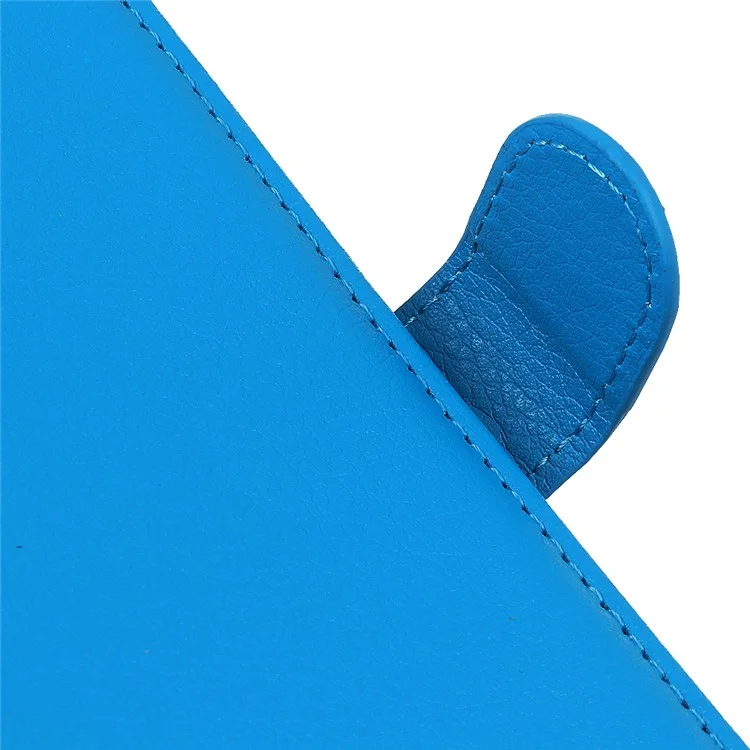 Litchi Skin Wallet Leather Stand Case for Google Pixel 6 - Blue