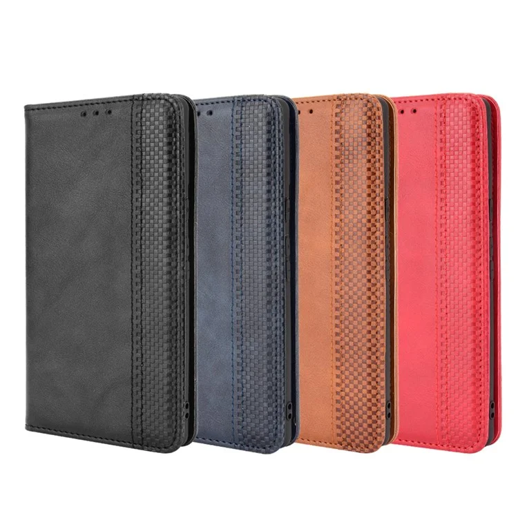 Vintage Style Stand Wallet Leather Cover Phone Case for Google Pixel 6 - Brown