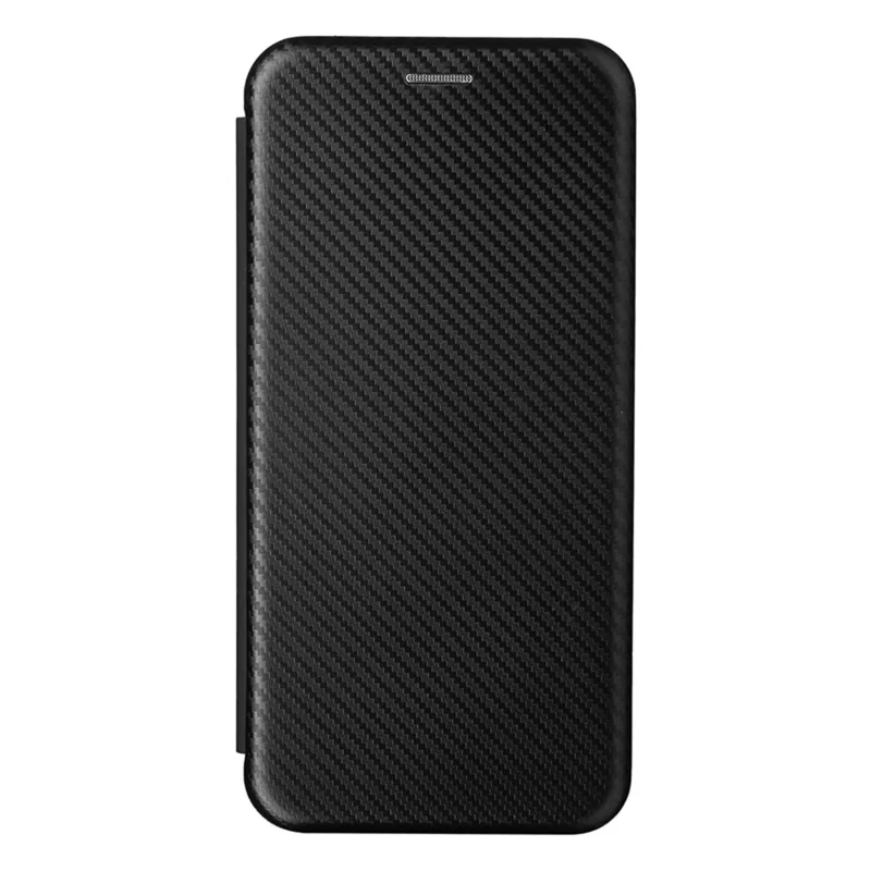 Automatisk lukkende lærredsskrog med kulfiberstruktur, kortlomme og ringbeslag til Google Pixel 6 - Sort
