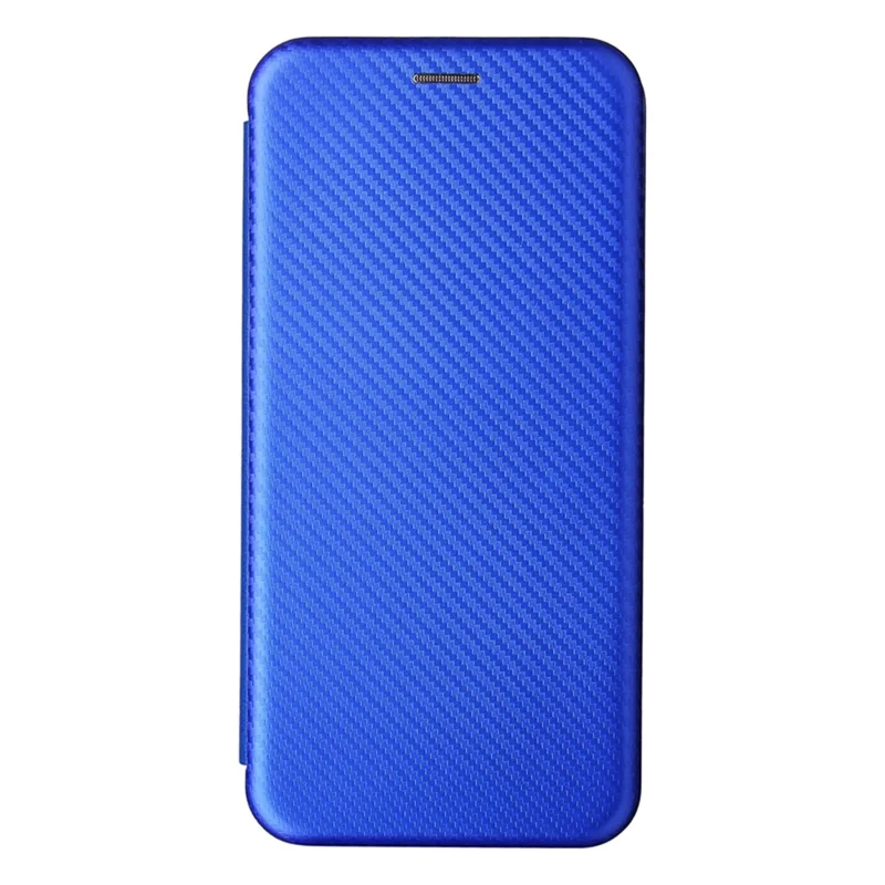 Automatisch sluitend lederen hoes met koolstofvezelstructuur, met kaartvak en ringbandje voor Google Pixel 6 - Blauw