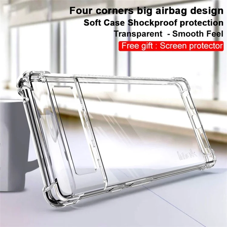 Étui de protection en TPU flexible et transparent IMAK Full Coverage + Protecteur d'écran pour Google Pixel 6