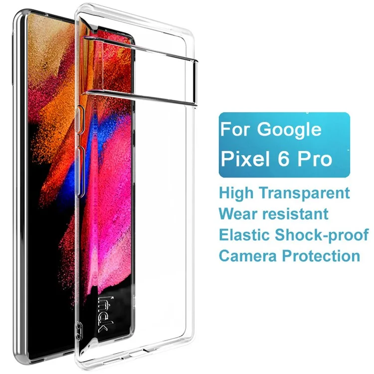 IMAK UX-5 Série Transparente Flexível TPU Caso Para Google Pixel 6 Pro