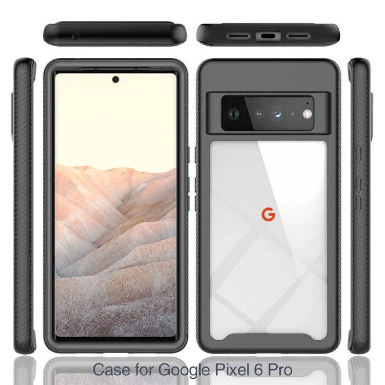 Full Coverage Pure Color Shock-absorbed Mobile Phone Case for Google Pixel 6 Pro - Black